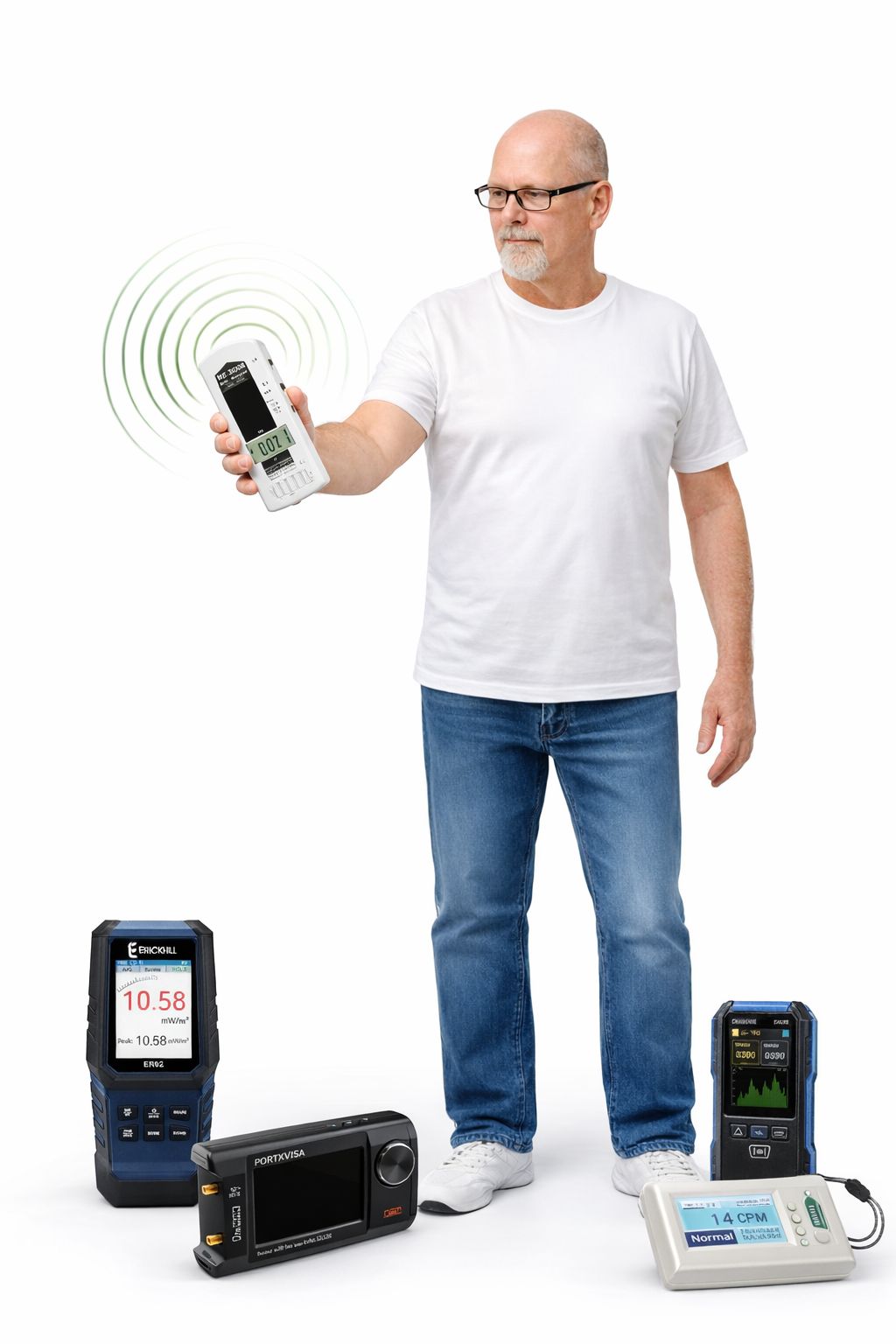 Energetiker beim Identifizieren von EMF